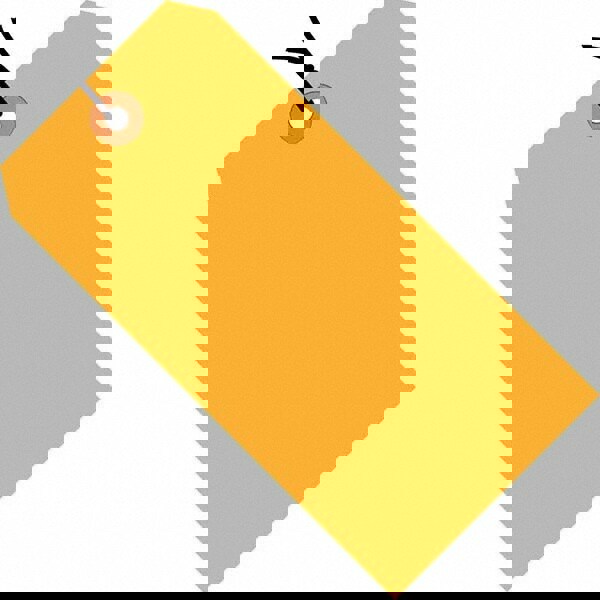 Blank Tag: 2-3/4'' High, Fluorescent Orange, Synthetic Paper